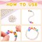 1400 pieces Round Letter Beads for Jewelry Making, 28 Style Gold A-Z Alphabet Acrylic Beads Kits Heart Beads for Bracelets Making (4 * 7mm)